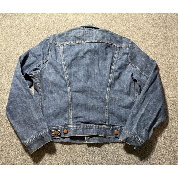 Vintage 70s Wrangler Jacket 124MJ Denim USA Made Trucker Cowboy Mens 44 - Picture 2 of 10